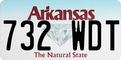AR license plate 732WDT