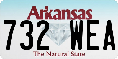AR license plate 732WEA