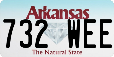 AR license plate 732WEE