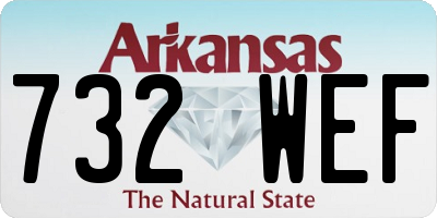 AR license plate 732WEF