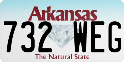 AR license plate 732WEG