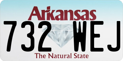 AR license plate 732WEJ