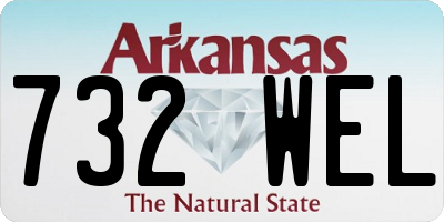 AR license plate 732WEL
