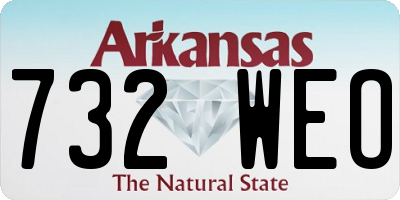 AR license plate 732WEO