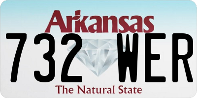 AR license plate 732WER