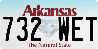 AR license plate 732WET
