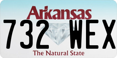 AR license plate 732WEX