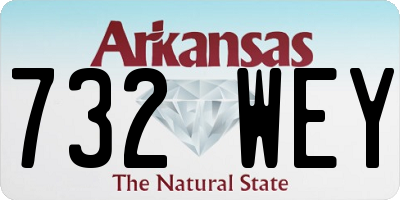AR license plate 732WEY