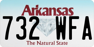 AR license plate 732WFA