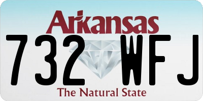 AR license plate 732WFJ