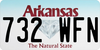 AR license plate 732WFN