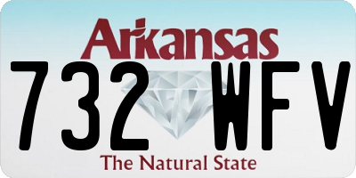 AR license plate 732WFV