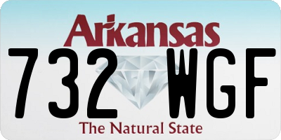AR license plate 732WGF