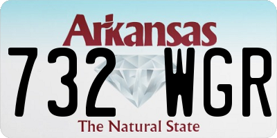AR license plate 732WGR