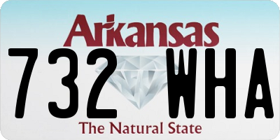 AR license plate 732WHA