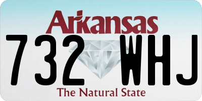 AR license plate 732WHJ