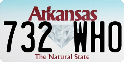 AR license plate 732WHO