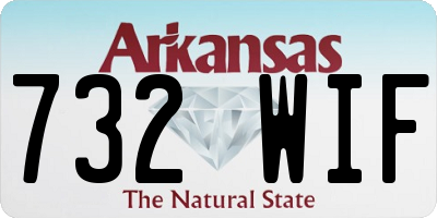 AR license plate 732WIF