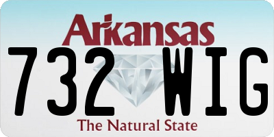 AR license plate 732WIG