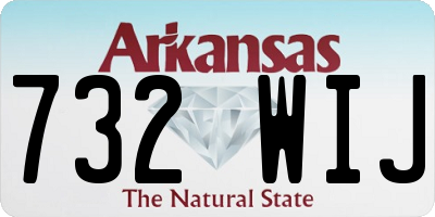 AR license plate 732WIJ