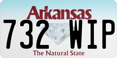 AR license plate 732WIP