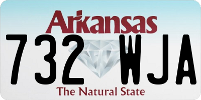 AR license plate 732WJA