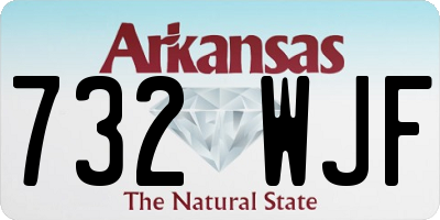 AR license plate 732WJF