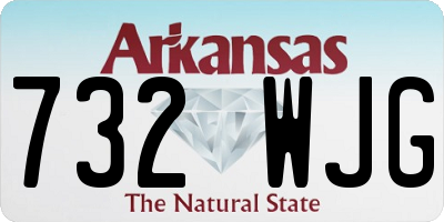 AR license plate 732WJG