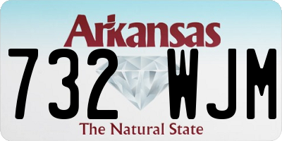 AR license plate 732WJM