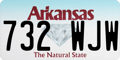 AR license plate 732WJW
