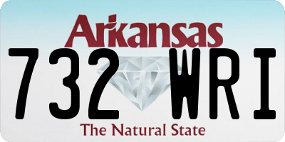 AR license plate 732WRI
