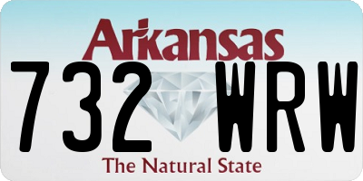 AR license plate 732WRW
