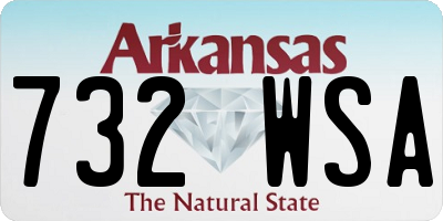 AR license plate 732WSA