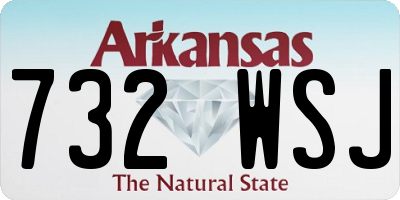 AR license plate 732WSJ
