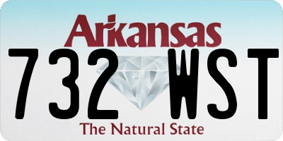 AR license plate 732WST