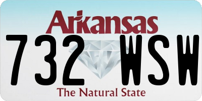 AR license plate 732WSW