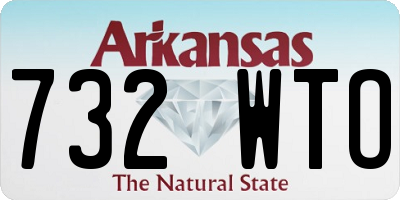AR license plate 732WTO