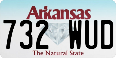 AR license plate 732WUD