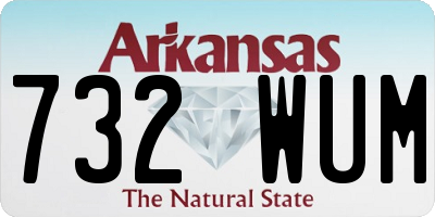 AR license plate 732WUM
