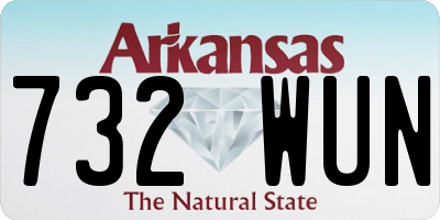 AR license plate 732WUN
