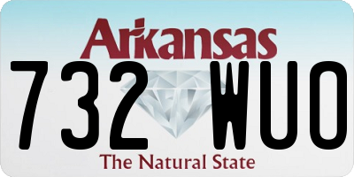 AR license plate 732WUO