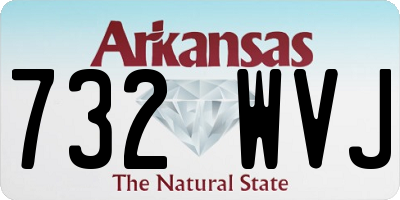AR license plate 732WVJ