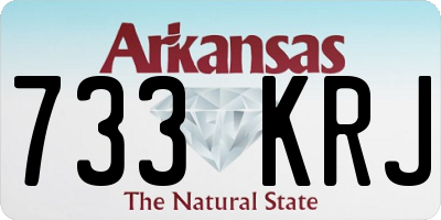 AR license plate 733KRJ