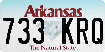 AR license plate 733KRQ
