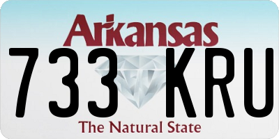 AR license plate 733KRU