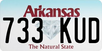 AR license plate 733KUD