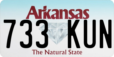 AR license plate 733KUN