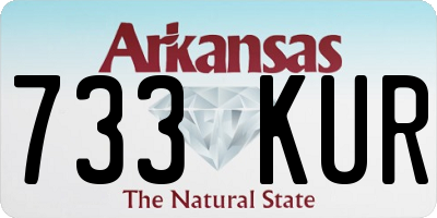 AR license plate 733KUR