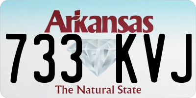 AR license plate 733KVJ