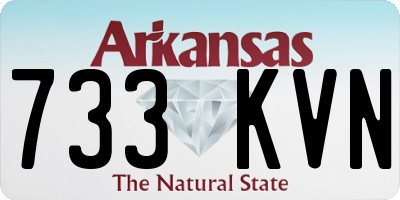 AR license plate 733KVN